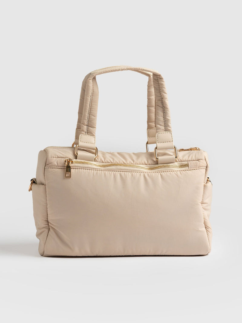 Weaved Duffle Bag - Cream